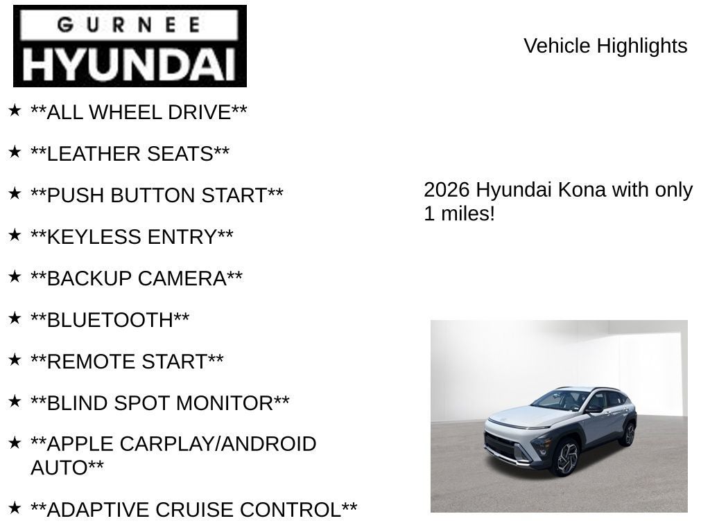 2026 Hyundai KONA SEL Premium