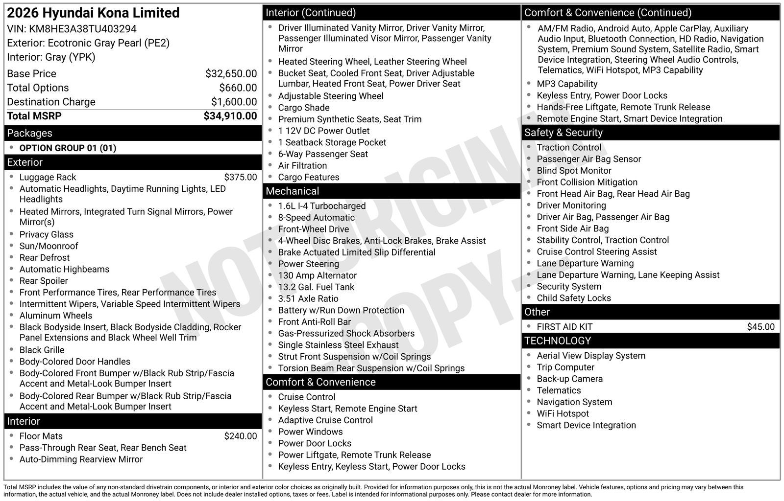 2026 Hyundai KONA Limited