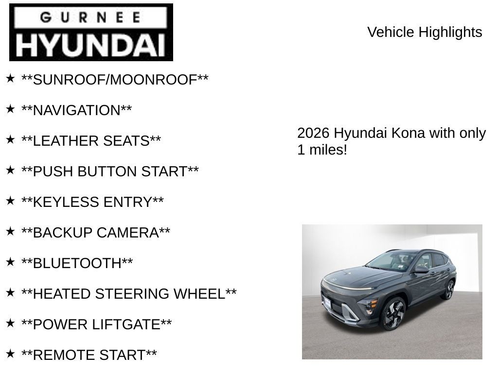 2026 Hyundai KONA Limited