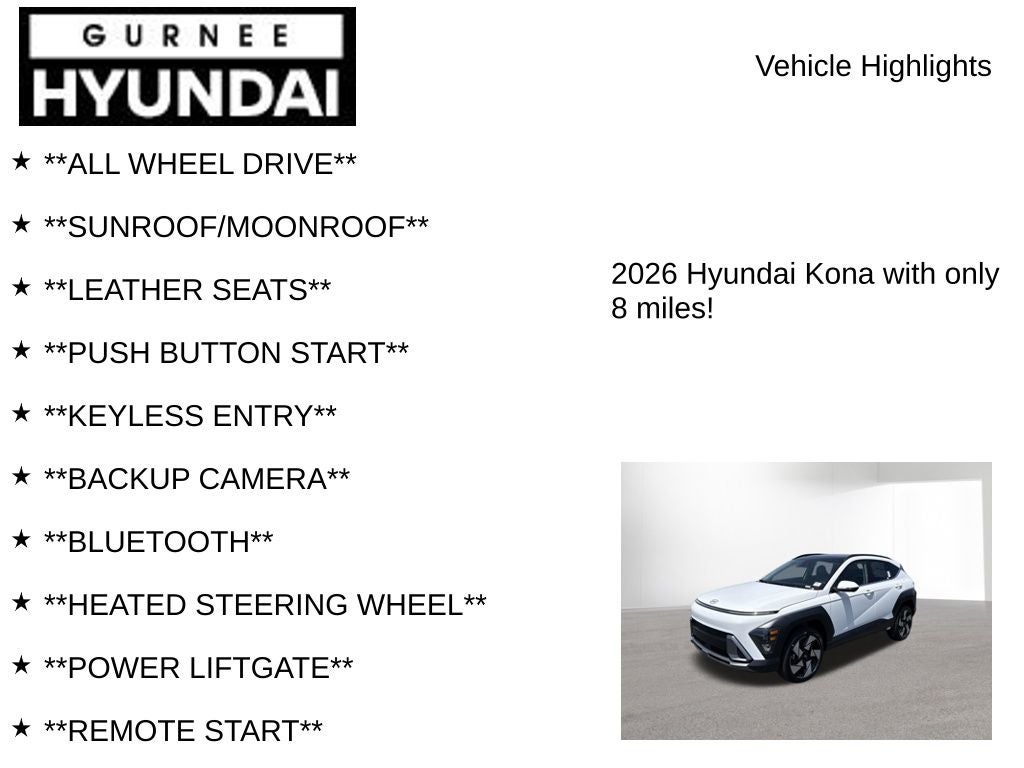 2026 Hyundai KONA Limited