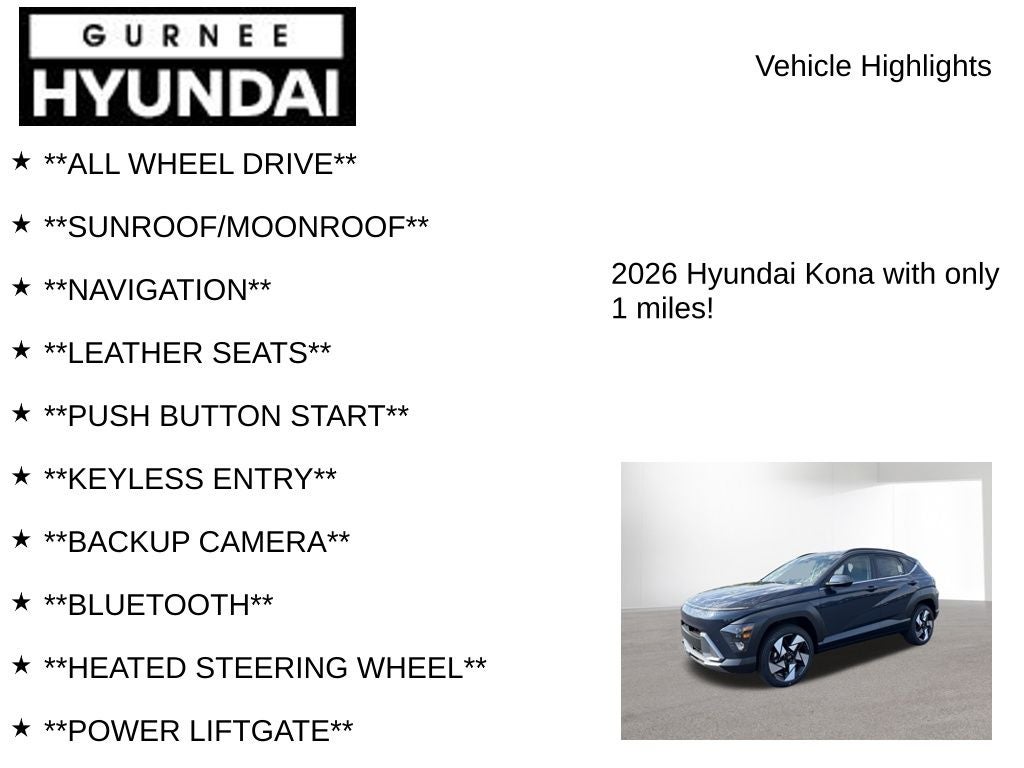 2026 Hyundai KONA Limited