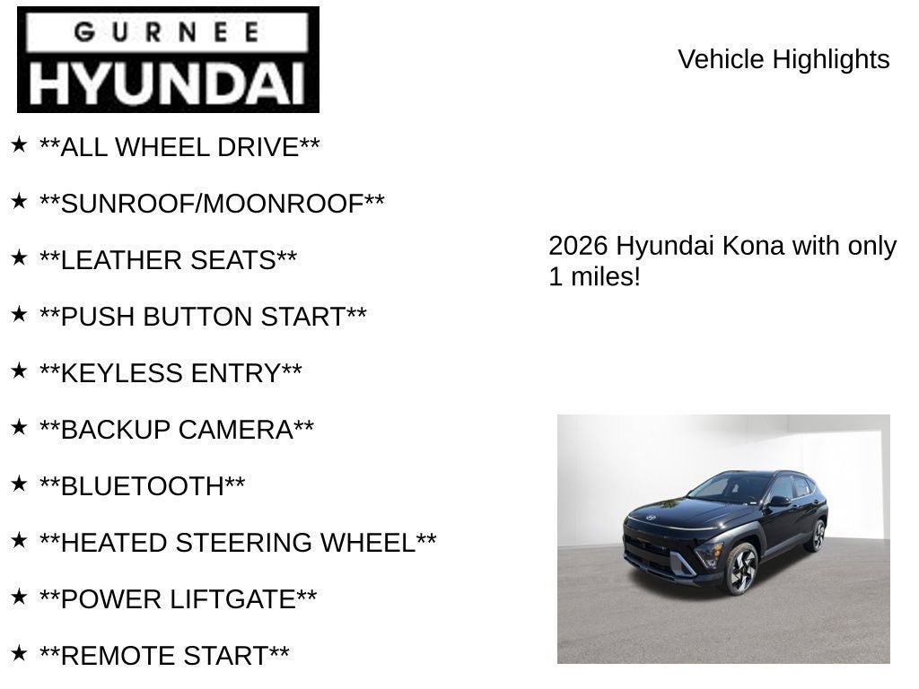 2026 Hyundai KONA Limited