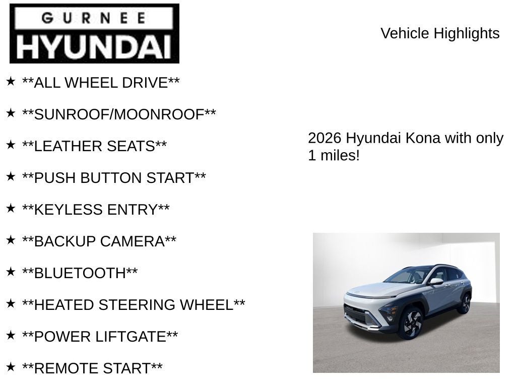 2026 Hyundai KONA Limited