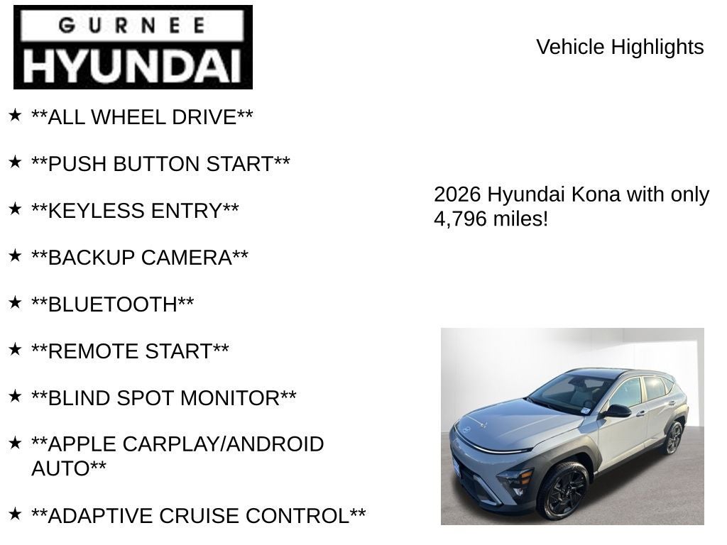 2026 Hyundai KONA SEL Sport