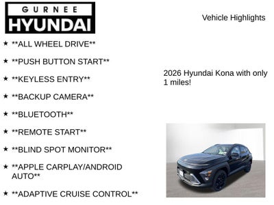 2026 Hyundai KONA SEL Sport