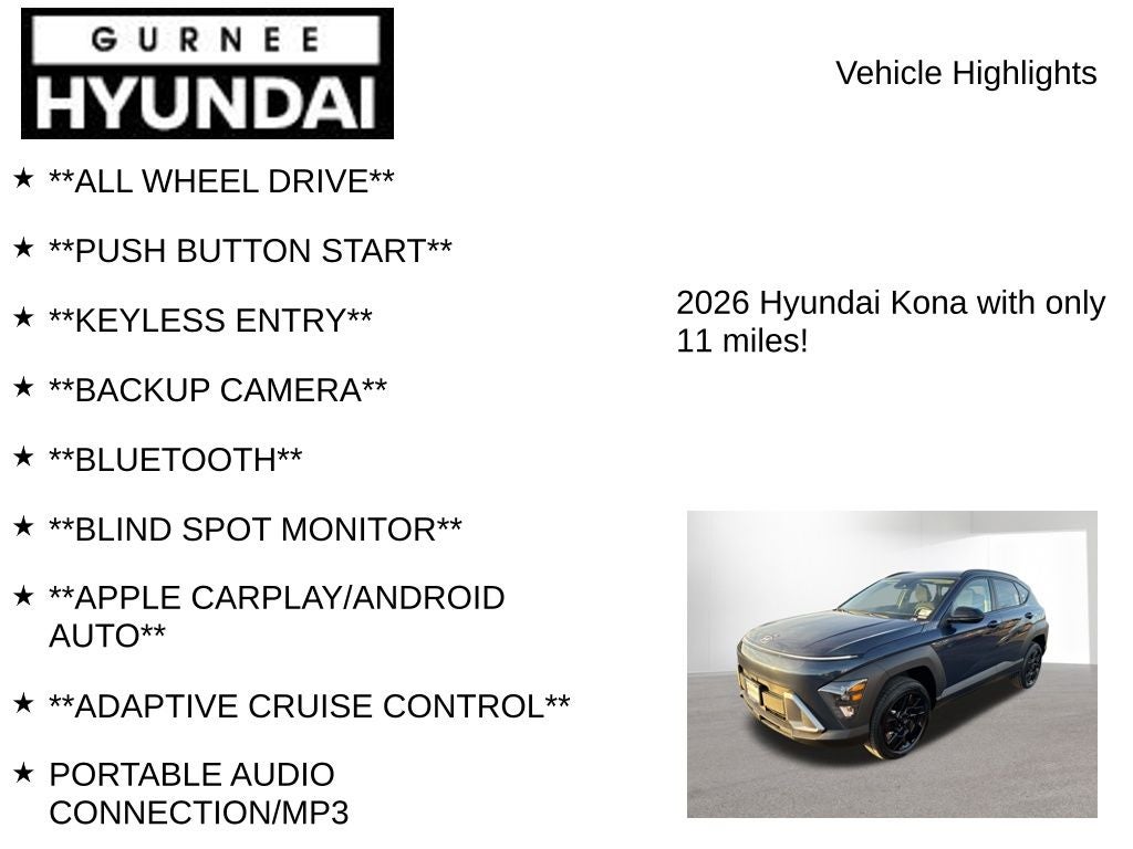 2026 Hyundai KONA SEL Sport