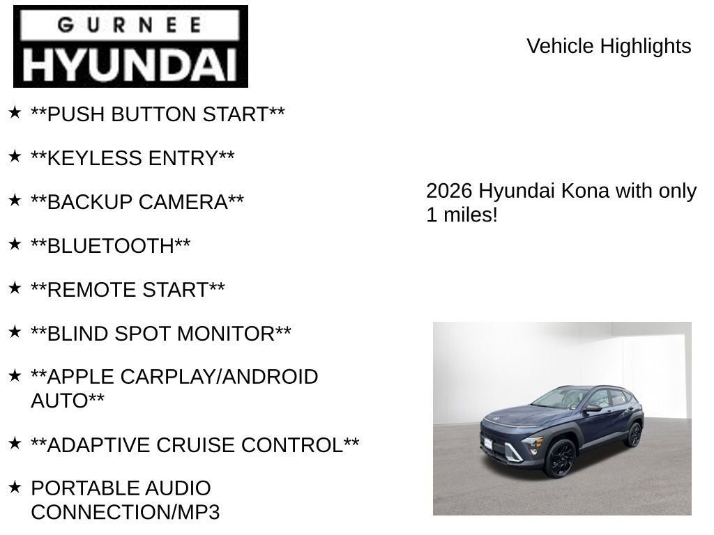 2026 Hyundai KONA SEL Sport