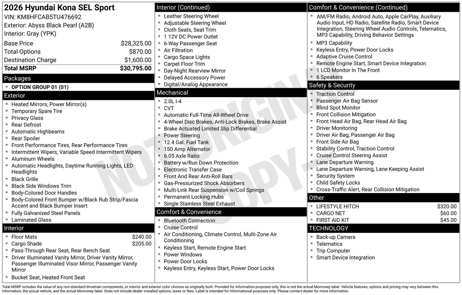 2026 Hyundai Kona SEL Sport AWD's photo