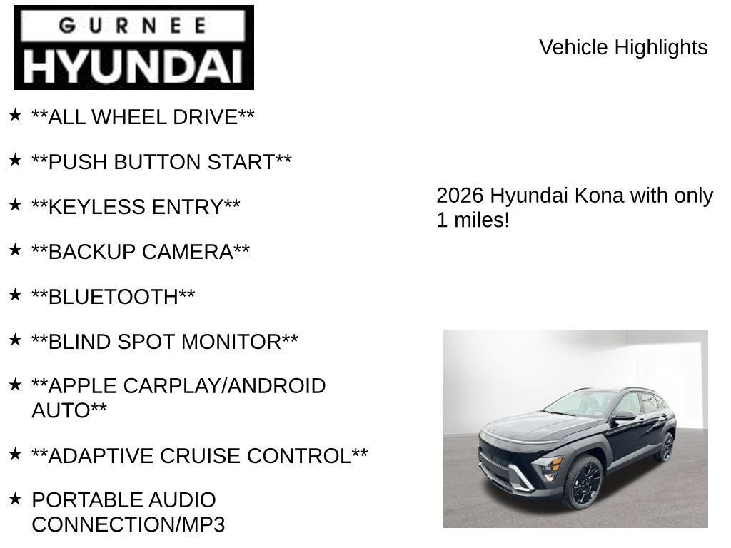 2026 Hyundai KONA SEL Sport
