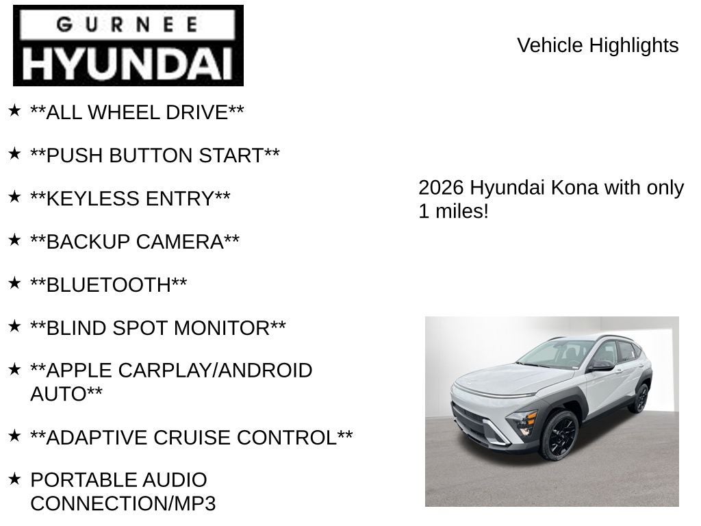 2026 Hyundai KONA SEL Sport