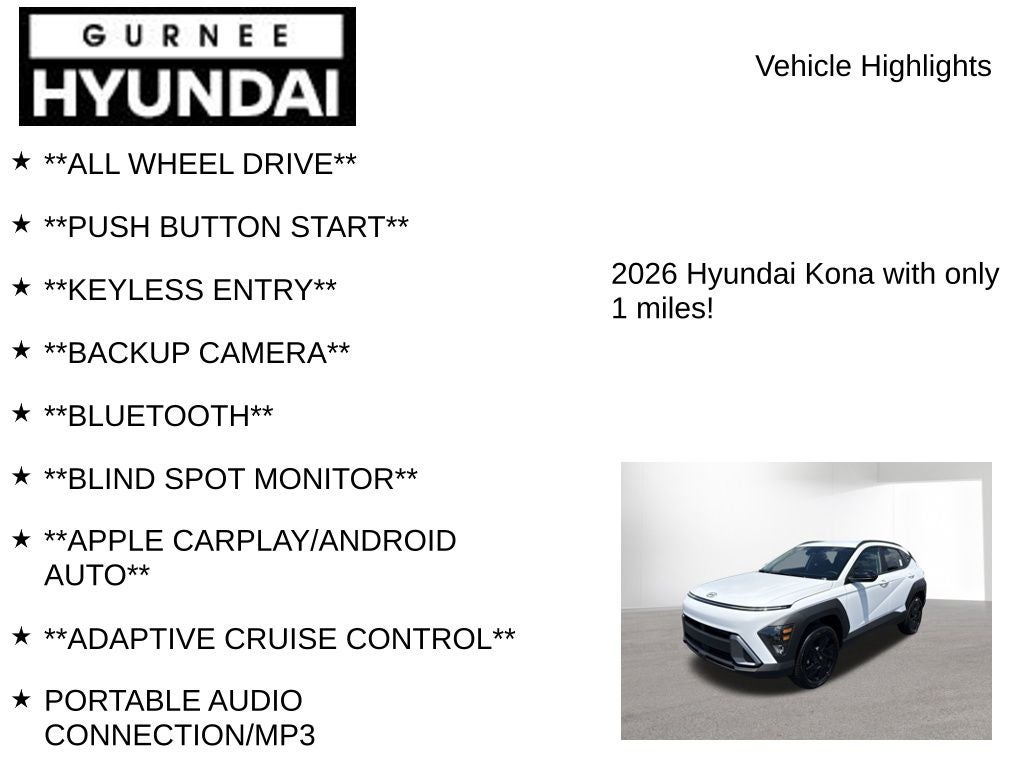 2026 Hyundai KONA SEL Sport