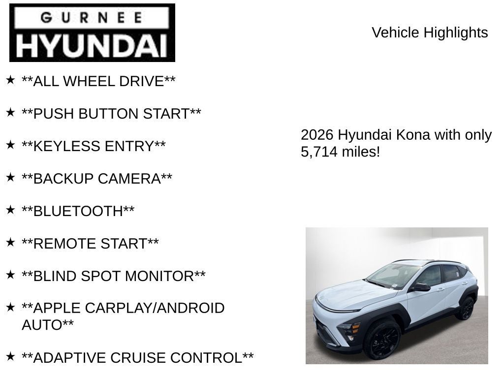 2026 Hyundai KONA SEL Sport