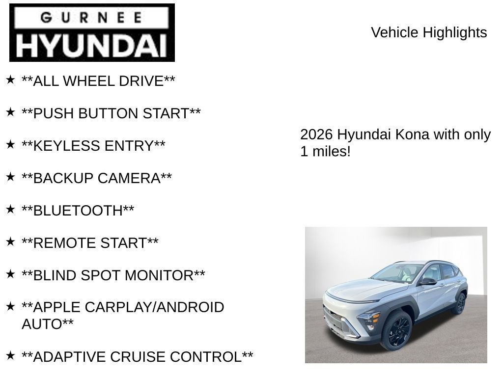 2026 Hyundai KONA SEL Sport