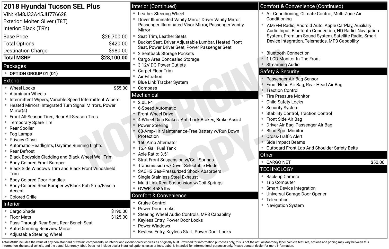 2018 Hyundai TUCSON SEL Plus