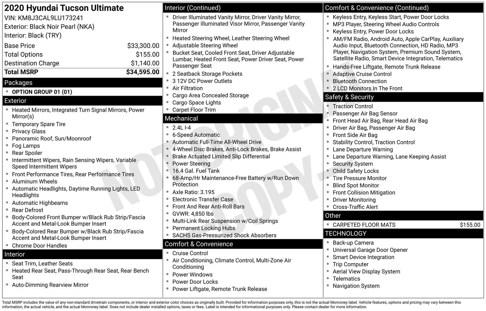 2020 Hyundai TUCSON Ultimate