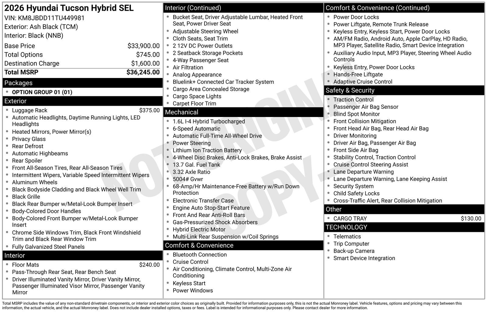 2026 Hyundai TUCSON HYBRID SEL
