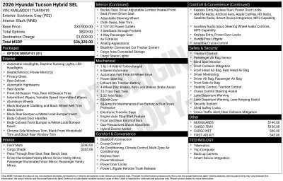 2026 Hyundai TUCSON HYBRID SEL
