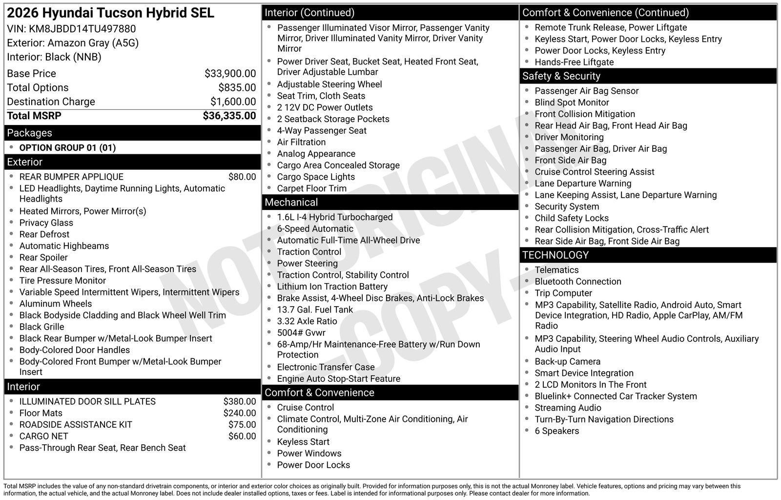 2026 Hyundai TUCSON HYBRID SEL