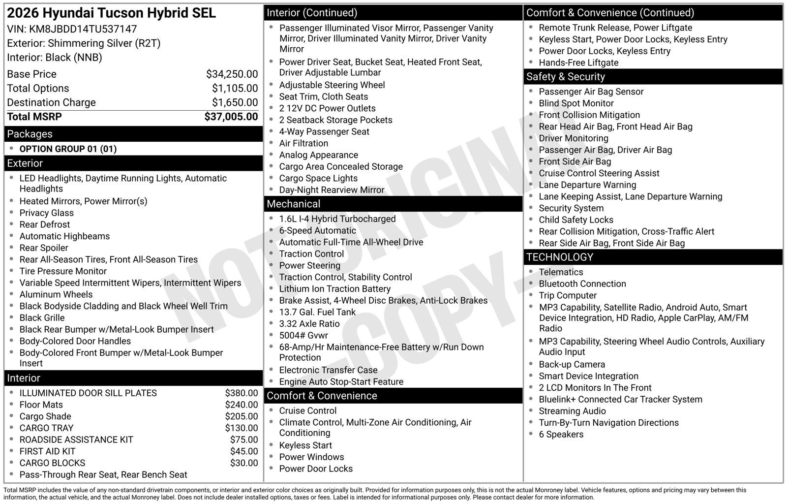 2026 Hyundai TUCSON HYBRID SEL