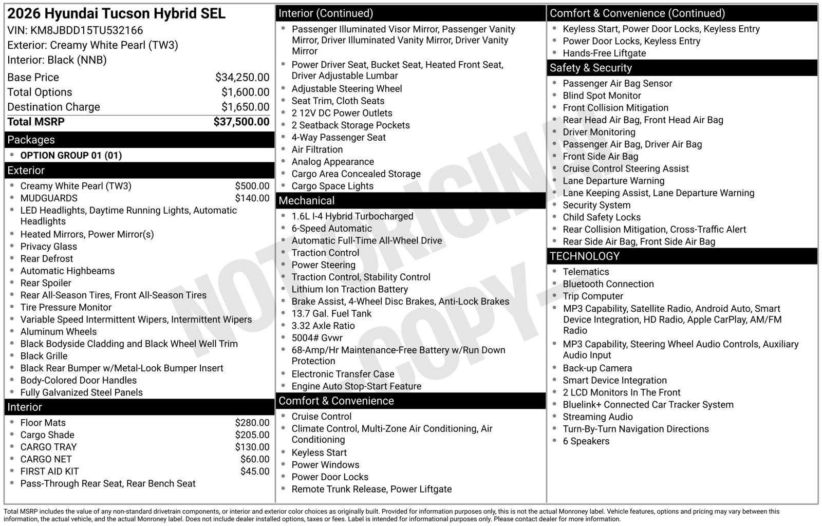 2026 Hyundai TUCSON HYBRID SEL