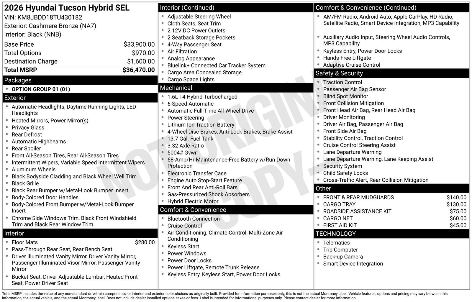 2026 Hyundai TUCSON HYBRID SEL