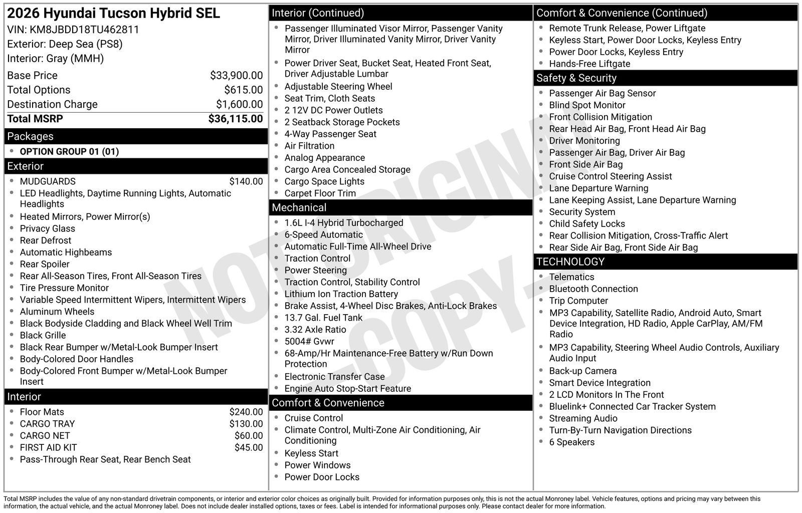 2026 Hyundai TUCSON HYBRID SEL