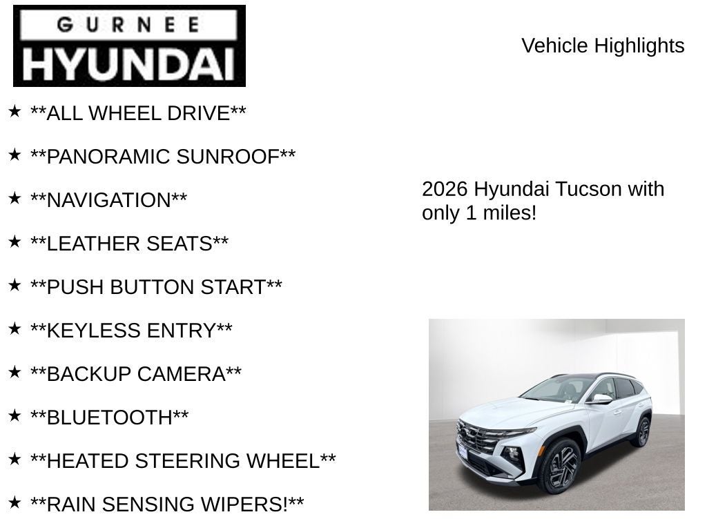 2026 Hyundai TUCSON HYBRID Limited