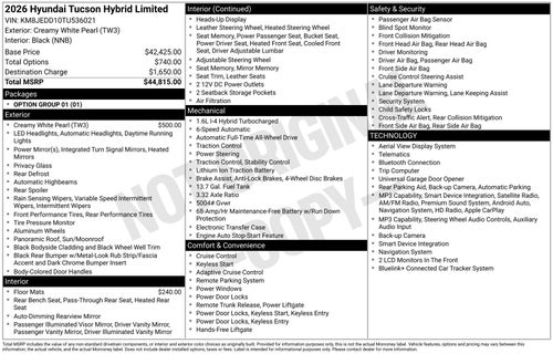 2026 Hyundai TUCSON HYBRID Limited