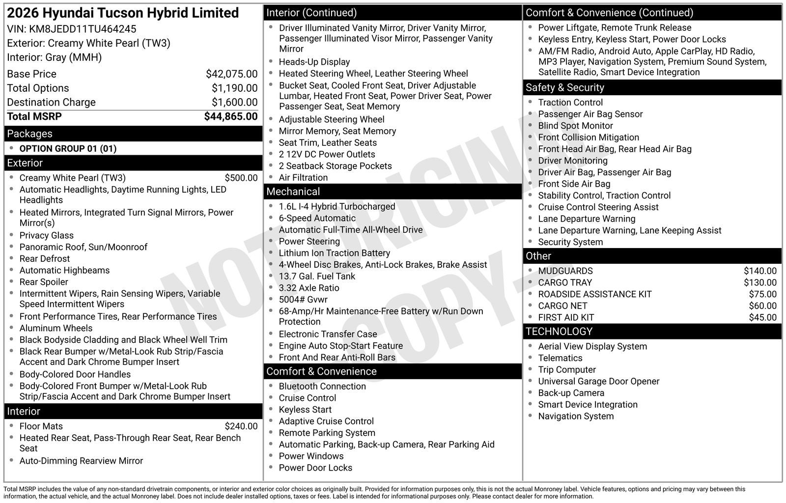 2026 Hyundai TUCSON HYBRID Limited