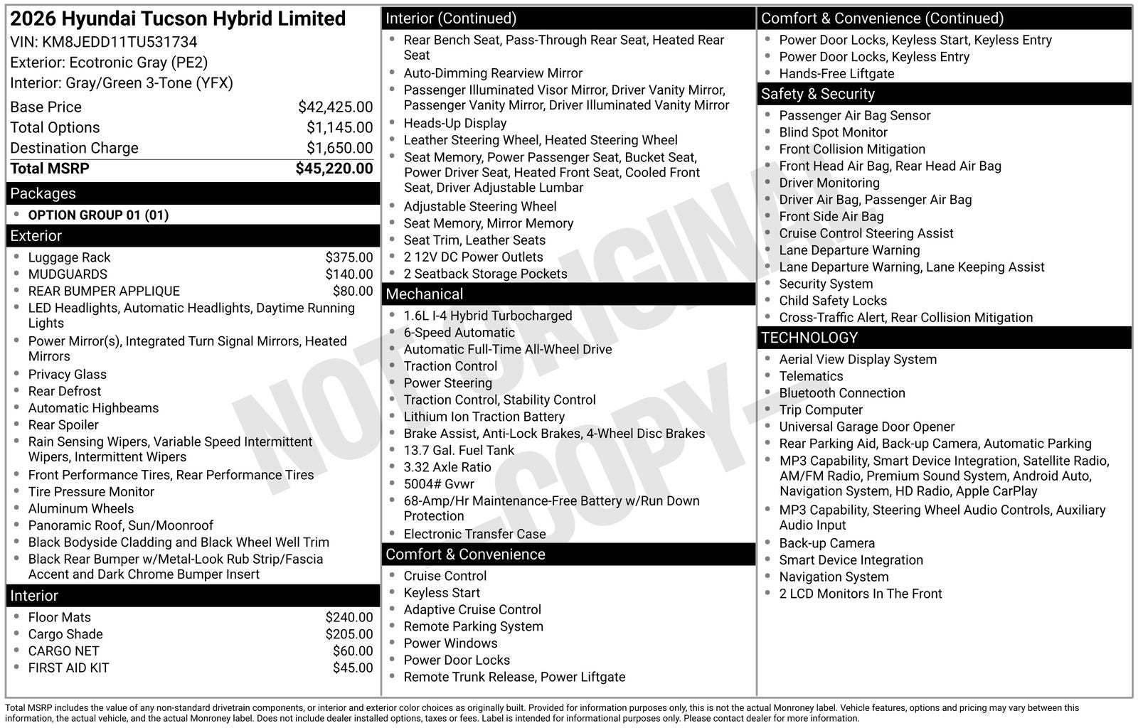 2026 Hyundai TUCSON HYBRID Limited