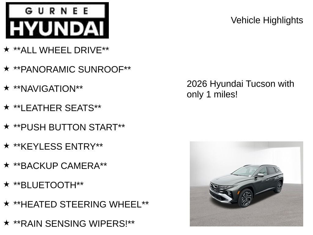 2026 Hyundai TUCSON HYBRID Limited