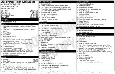 2026 Hyundai TUCSON HYBRID Limited