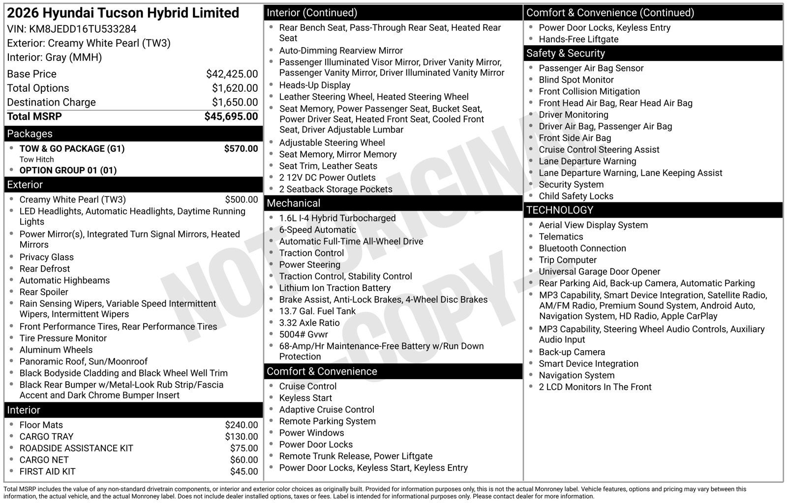 2026 Hyundai TUCSON HYBRID Limited
