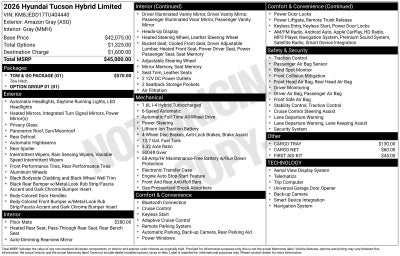 2026 Hyundai TUCSON HYBRID Limited
