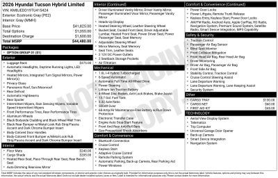 2026 Hyundai TUCSON HYBRID Limited