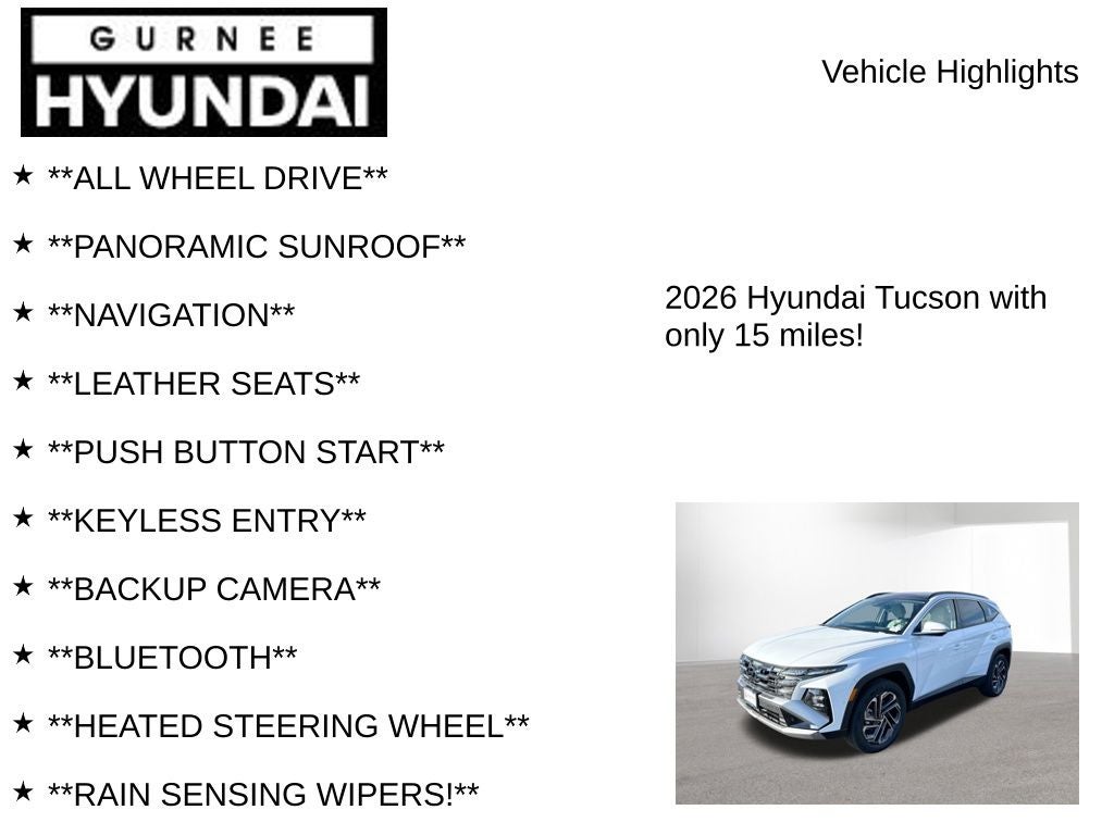 2026 Hyundai TUCSON HYBRID Limited