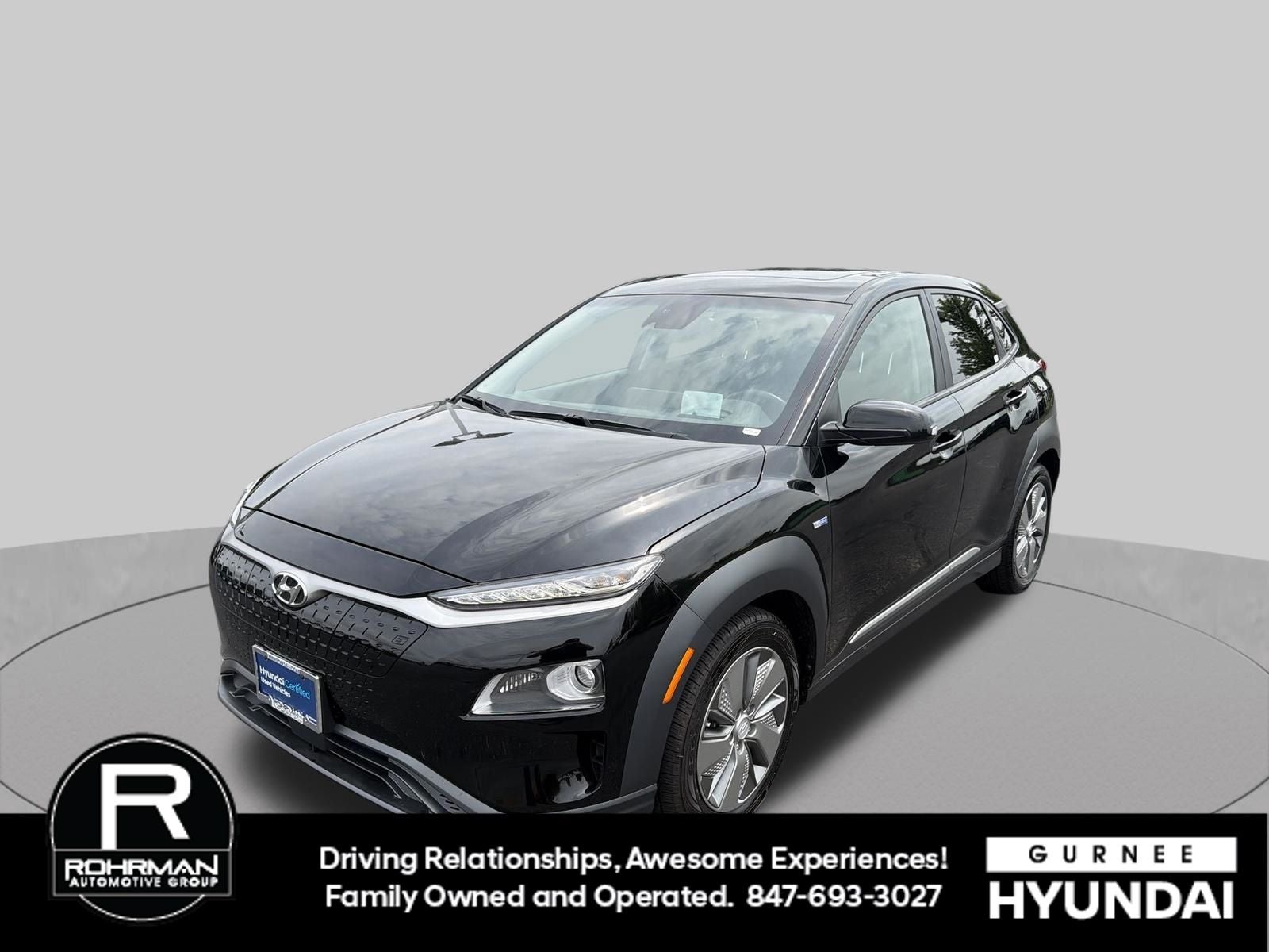 Certified 2019 Hyundai Kona EV Ultimate with VIN KM8K53AG7KU043054 for sale in Gurnee, IL