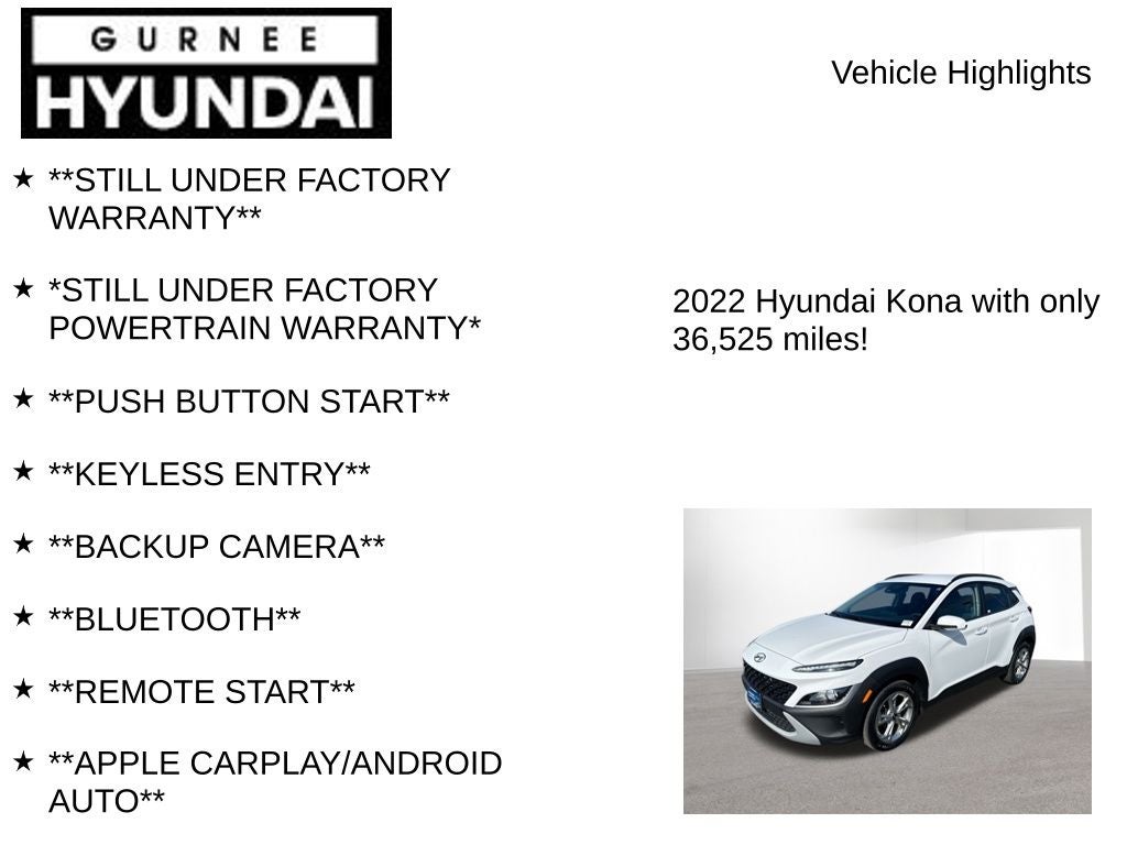 2022 Hyundai KONA SEL