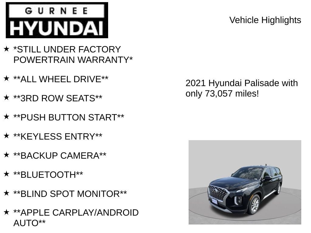 2021 Hyundai PALISADE SE