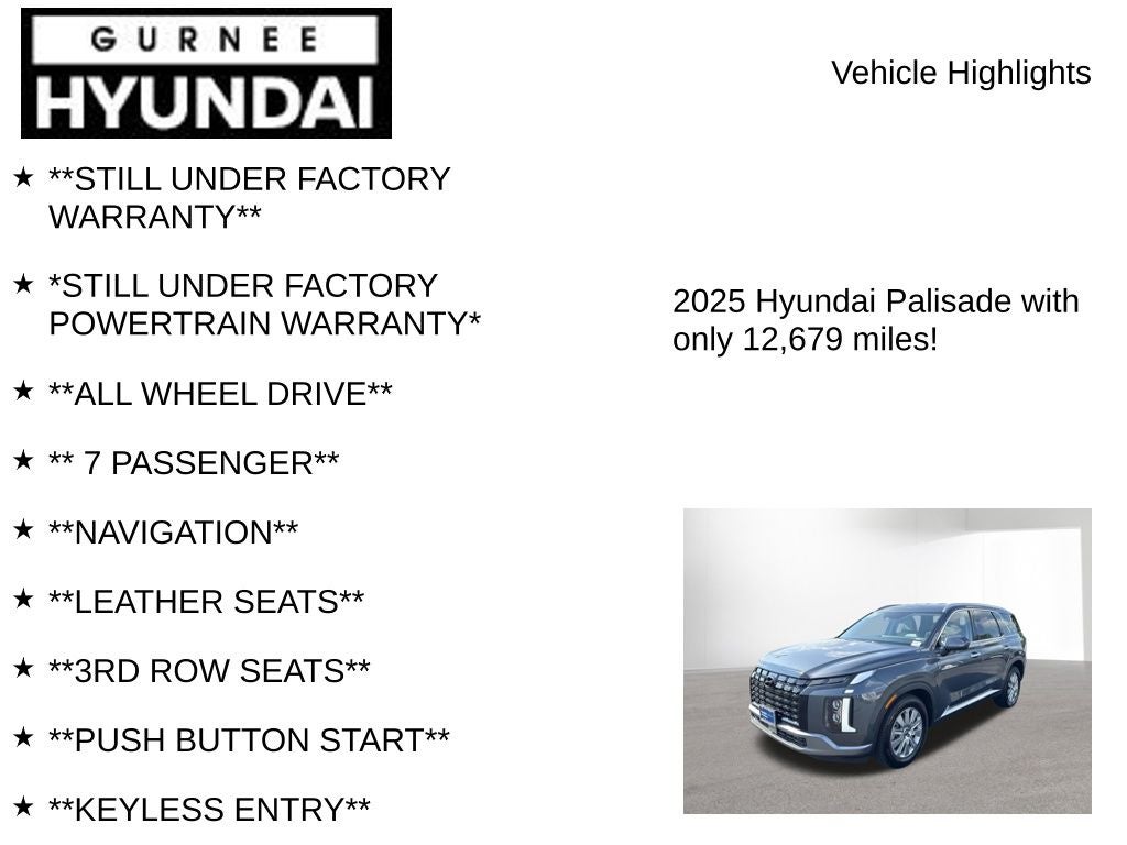 2025 Hyundai PALISADE SEL