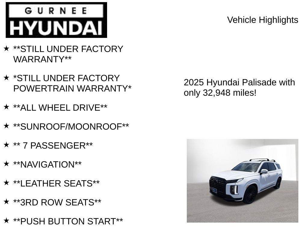 2025 Hyundai PALISADE Calligraphy Night Edition