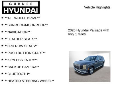 2026 Hyundai PALISADE HYBRID SEL Premium 7 Passenger