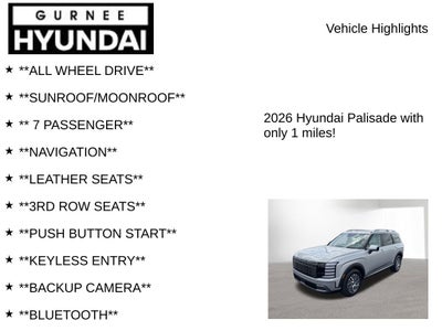 2026 Hyundai PALISADE HYBRID SEL Premium 7 Passenger