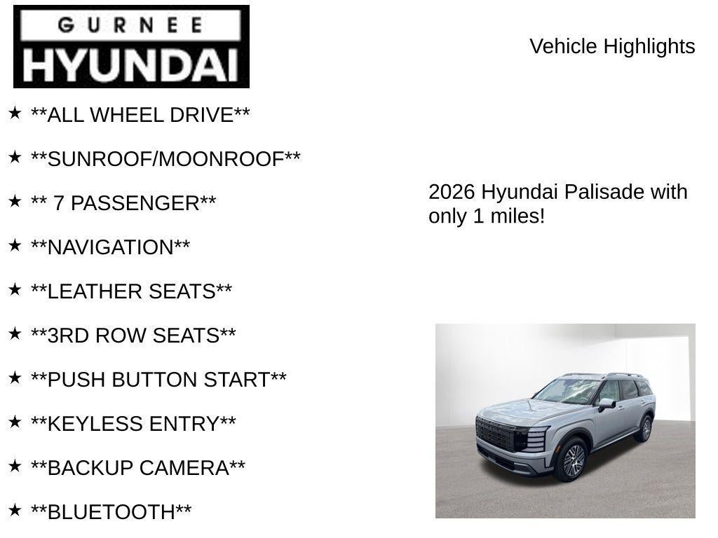 2026 Hyundai PALISADE HYBRID SEL Premium 7 Passenger