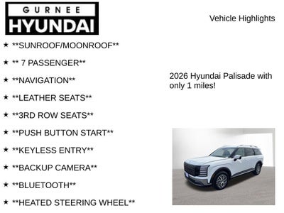 2026 Hyundai PALISADE HYBRID SEL Premium 7 Passenger