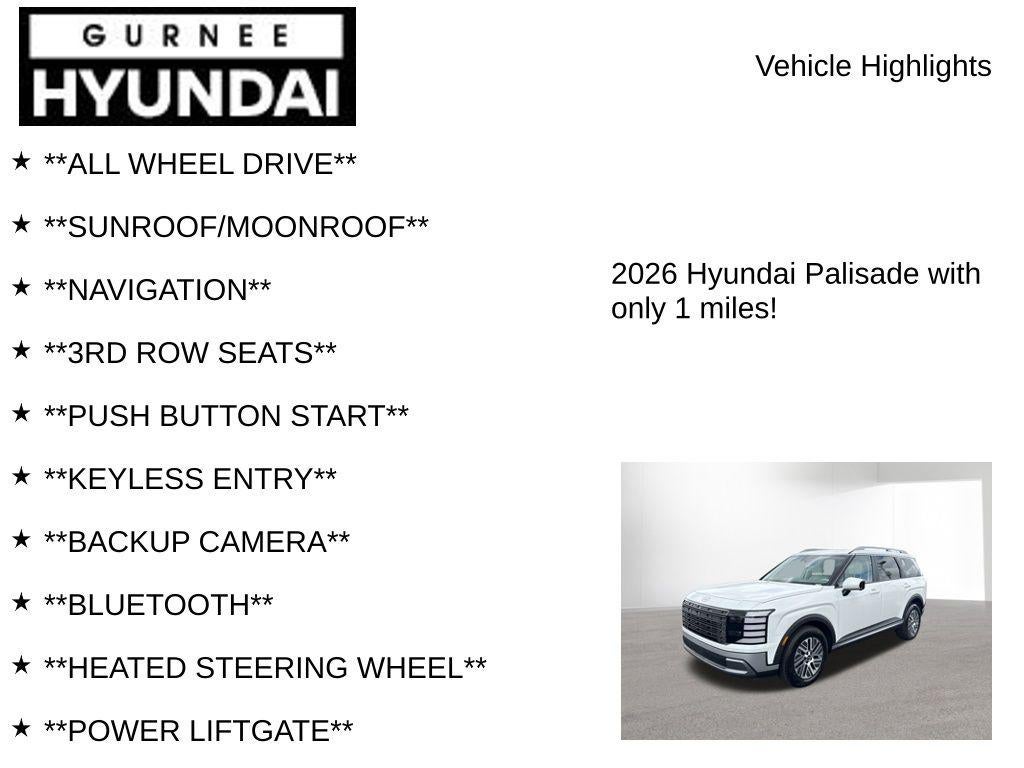 2026 Hyundai PALISADE HYBRID SEL Premium 7 Passenger