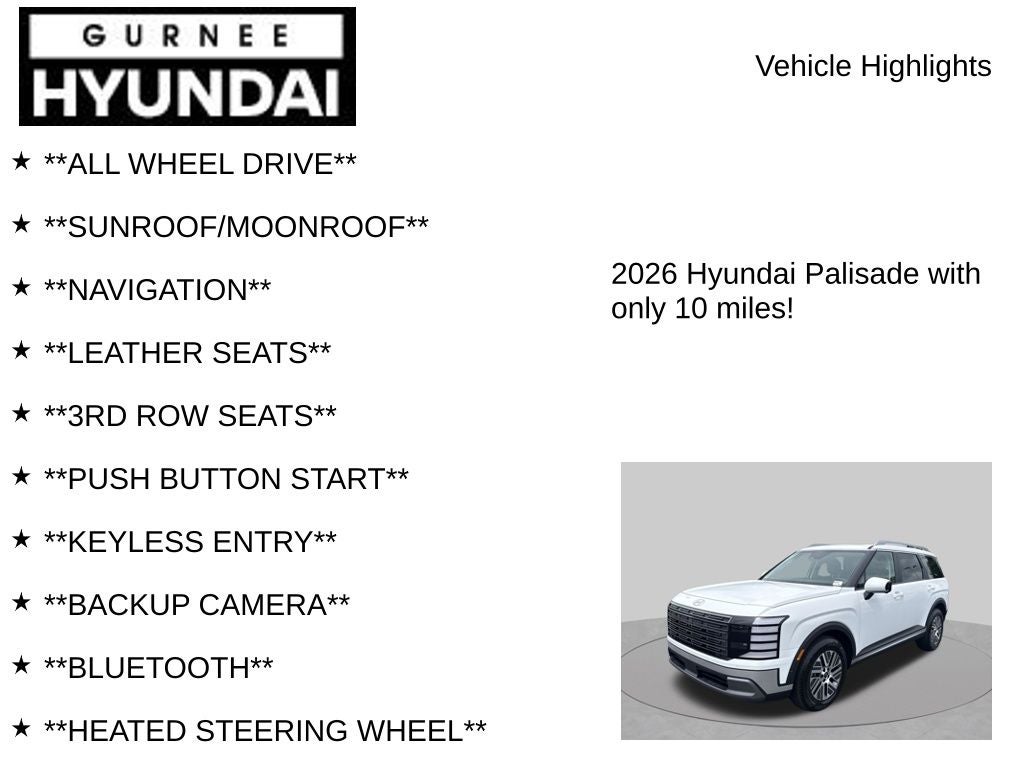 2026 Hyundai PALISADE HYBRID SEL Premium 8 Passenger