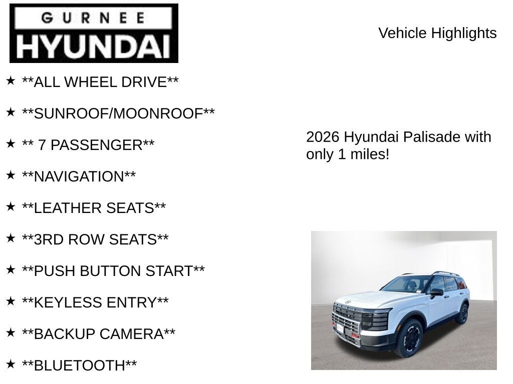 2026 Hyundai PALISADE XRT Pro