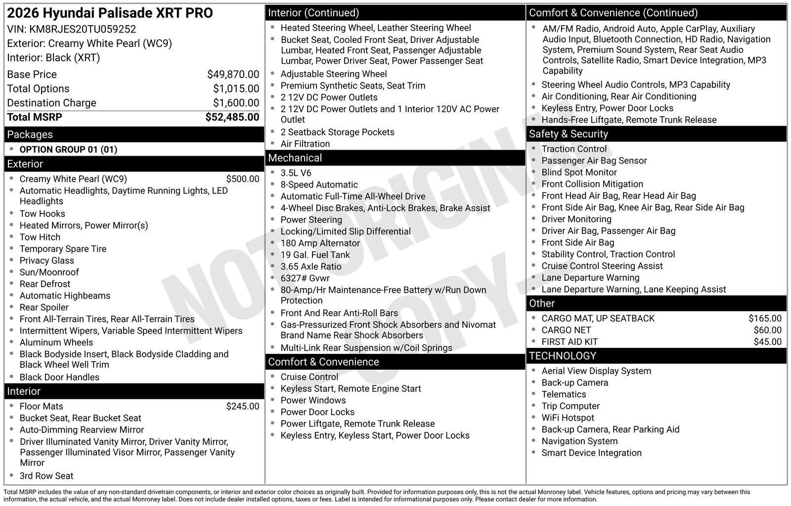 2026 Hyundai PALISADE XRT Pro