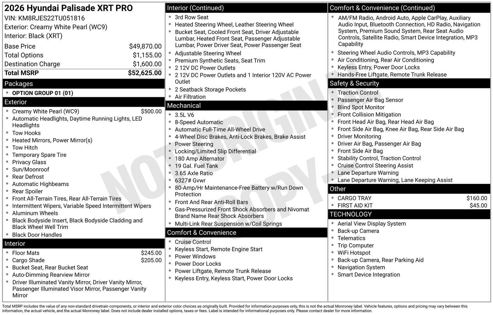 2026 Hyundai PALISADE XRT Pro